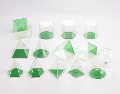 Фигуры геометрических тел. Изучаем объем. (основа 8 см, 14 шт)