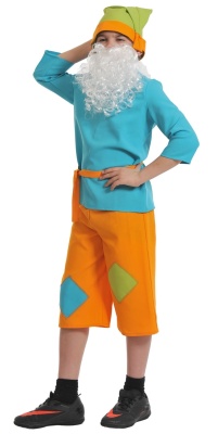 Гном Засоня (колпак, бриджи,  рубаха, пояс, борода) арт. 5009