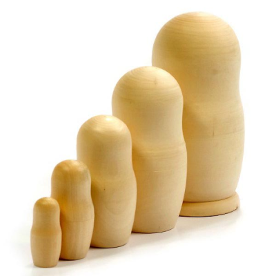 Матрешка 5 в 1 (под роспись)