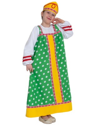 Алёнушка в зелёном (сарафан, кокошник) арт. 5078