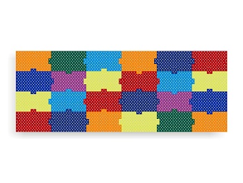 Настенная панель «Мега пазлы» (24 штуки)