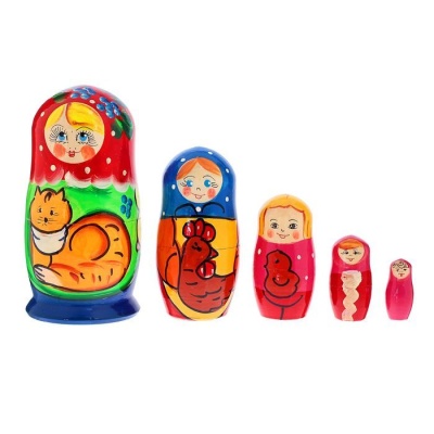 Матрешка Подворье (5 в 1) (RNToys)