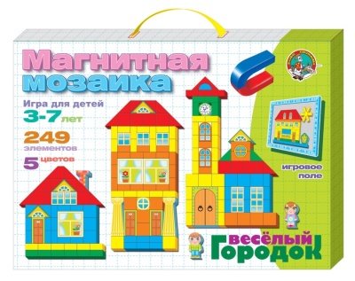 Магнитная мозаика Веселый Городок 249 эл 5 цв (Десятое Королевство)
