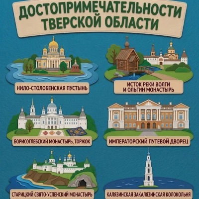 Панно из фетра "Достопримечательности Тверской области"