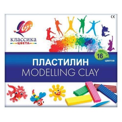 Луч. Пластилин "Классика" 16 цв. арт.20С 1329-08 /14