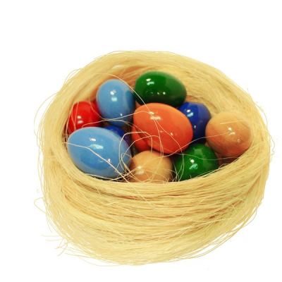 Счетный материал Яйца в гнезде цветн. (12 шт) (RNToys)