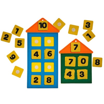 Числовые домики из фетра