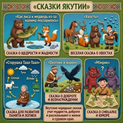 Панно из фетра "Сказки Якутии"