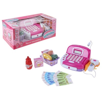 Касса-калькулятор «Магазин» с аксессуарами, световые и звуковые эффекты, МИКС