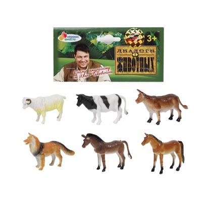 Набор из 6-и Домашние животные 7,5 см. в пакете арт.НB336-6
