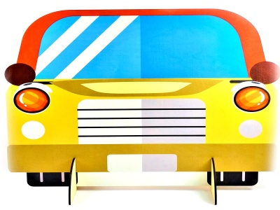 Ширма для сюжетно-ролевых игр АВТОБУС вид спереди