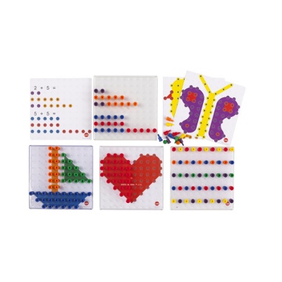 Мозаика Peg Board. Набор с прозрачными досками и картинками
