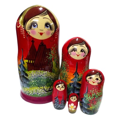 Матрешка Времена года Лето (5 в 1) (RNToys)