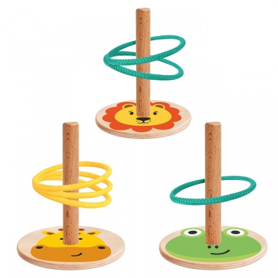 Игрушка кольцеброс детский деревянный Мега Тойс Животные