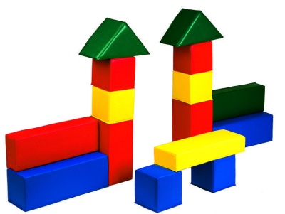 Детский конструктор "Малыш-2" (15 модулей) (Размер: куб 20см)