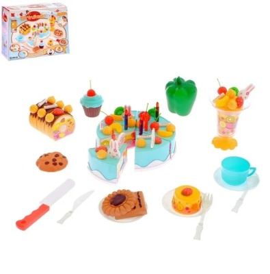 Торт с пирожным "С Днём Рождения!", 23 предмета