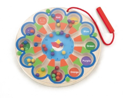 VIGA. 59980 Магнитная игра "Часы"(дерево)  175*175*13мм