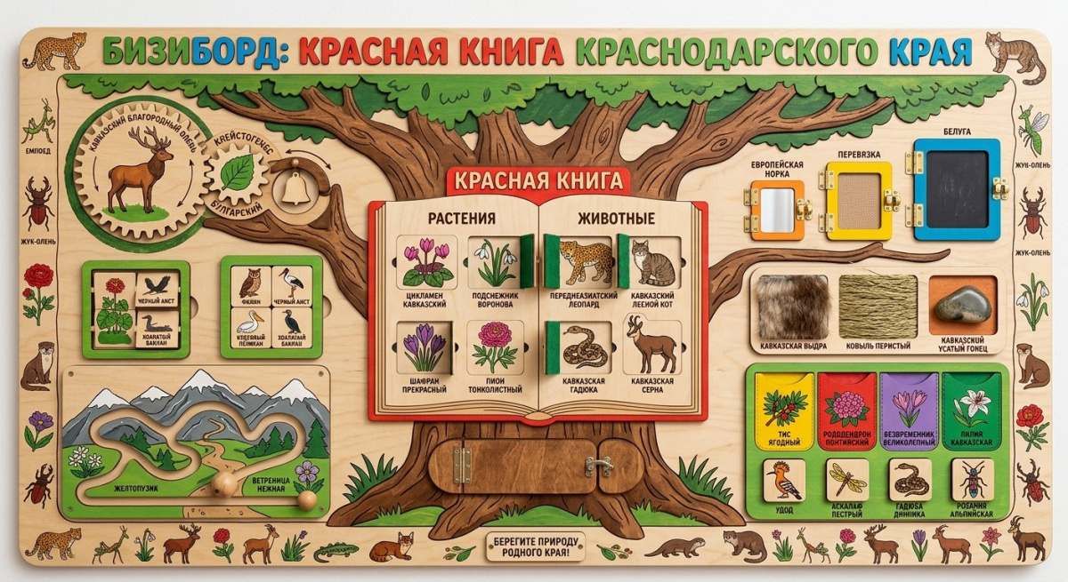 Бизиборд Красная книга Краснодарского края