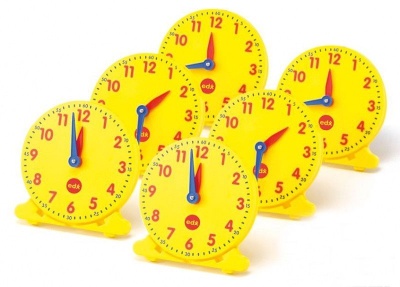 Набор часов для учеников (6 шт, диаметр 11 см)