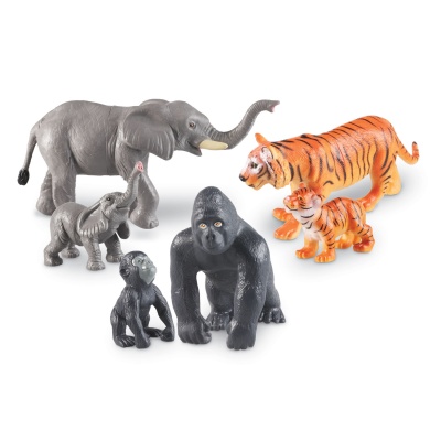 Игровой набор "Животные джунглей. Мамы и малыши" (6 элементов)