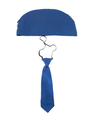 Пилотка + галстук синий