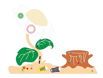 Декоративно-развивающая панель «На радужном лугу №1»