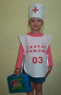 Костюм "Врач" накидка и шапочка, х/б