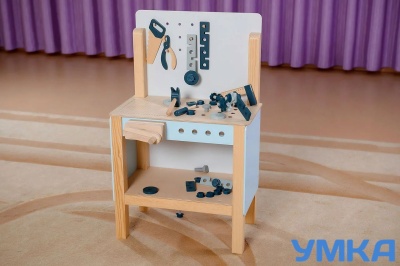 Игровой модуль МАСТЕРСКАЯ - игровой верстак с инструментами деревянный