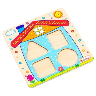 Сортер "Домик", 4 детали