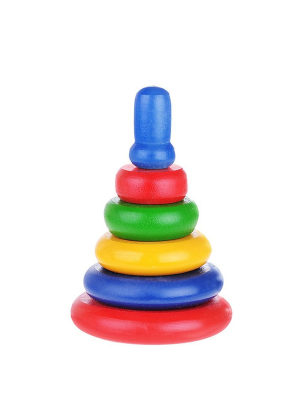 Пирамидка разноцветная 6 дет. (RNToys)