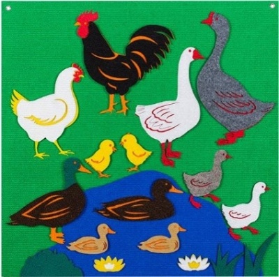 Игра-пособие для детей 3+ "Домашние птицы", 47*47см