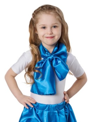 Галстук  с петелькой из атласа широкий