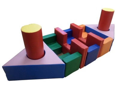 Детский конструктор "Пароход" (12модулей)