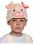 Поросёнок бежевый маска-шапочка из плюша арт. 4100