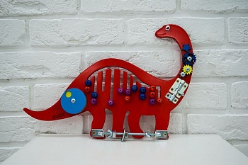 Бизиборд «Красный динозаврик»