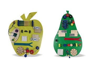 Набор бизибордов «Фрукты» (яблоко, груша)