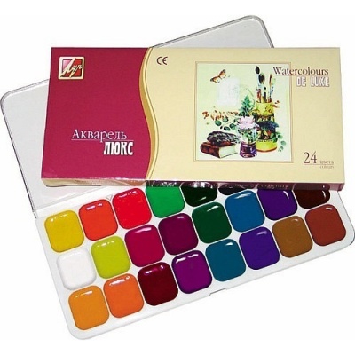 Луч. Акварель "Люкс" 24 цв. без кисти 14С 1039-08 /18