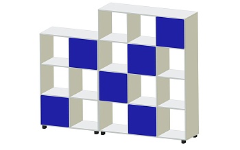 Стеллаж для игрушек и книг «Цветные кубики»