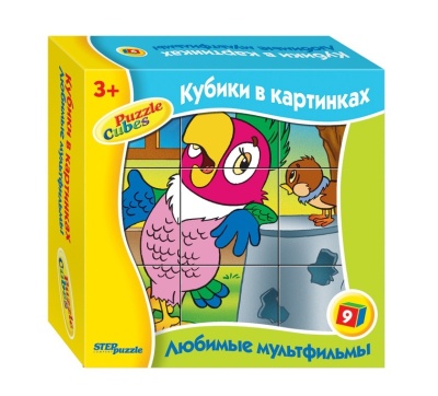 Степ. Кубики 9 элем. "Любимые мультфильмы-3"