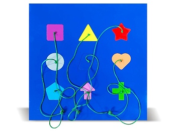 Тактильно-развивающая панель «Яркая геометрия»