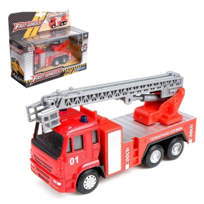 Грузовик металлический «Пожарная служба», масштаб 1:54, инерция