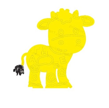 Тактильно-развивающая панель «Милый телёнок»