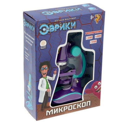 Эврики. Микроскоп детский с набором для исследований, свет МИКС №SL-0078