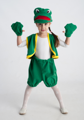 Лягушка (шапочка + жилет + лапки + штанишки)