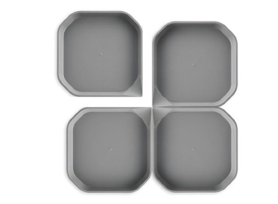 Fun2 Play Лоток для активных игр серый, 25 x 25 x 2см., 4 шт.