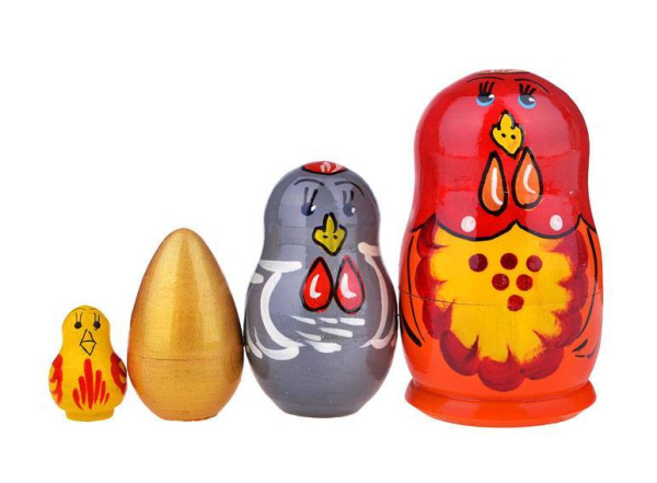 Матрешка Сказка Золотое яичко (4 в 1) (RNToys)