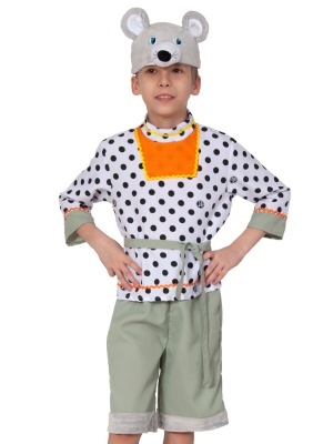 Мышонок Шуршонок (маска-шапочка, рубаха, пояс, шорты) арт. 8032