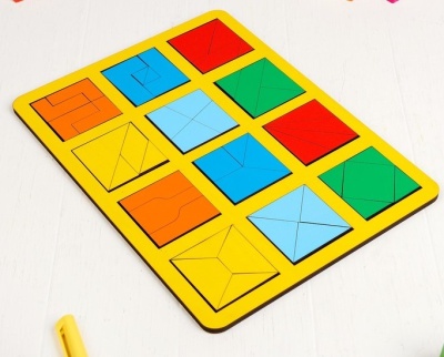 «Сложи квадрат» Б. П. Никитин, 2 уровень (макси), МИКС