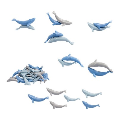 Материал счетный "Киты" (36 шт. 18 больших и 18 мальньких)