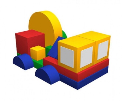 Детский конструктор  «Фургон» (15 модулей) (Размер: куб 30см)